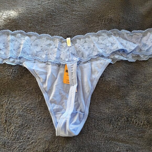 Victoria's Secret Pink! light blue lace waist thong panties size XXL - Picture 4 of 4